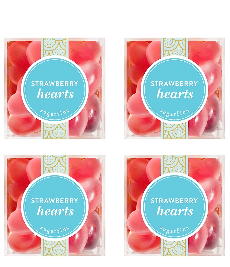 Sugarfina Strawberry Hearts Cube Kit, Set of 4
