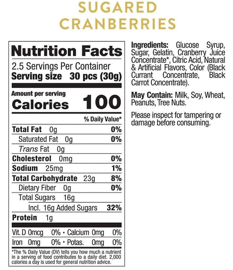 Sugarfina Sugared Cranberries 3pc Kit