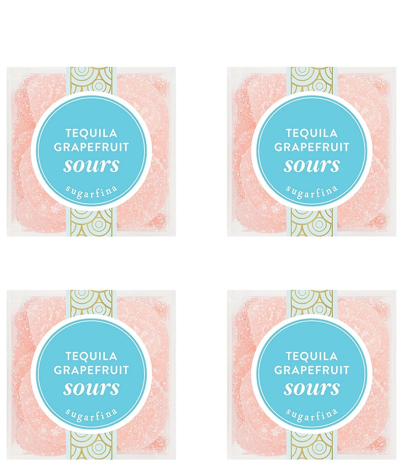 Sugarfina Tequila Grapefruit Sours Small Cube, 4-Piece Kit