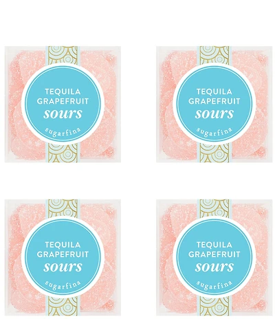 Sugarfina Tequila Grapefruit Sours Small Cube, 4-Piece Kit