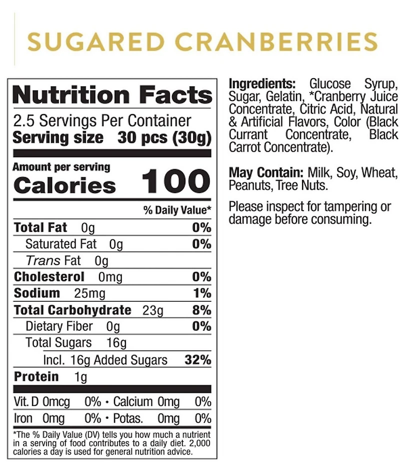 Sugarfina x Peanuts Snoopy Sugared Cranberry Gummies, Set of 3