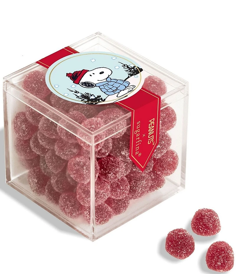 Sugarfina x Peanuts Snoopy Sugared Cranberry Gummies, Set of 3