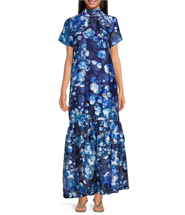 chinese dress ladies Sugarlips- Lyssa Floral Doris Ruffle Maxi Dress