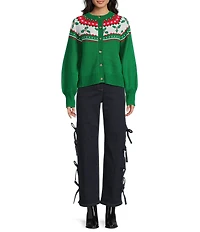 Sugarlips Abey Fair Isle Crew Neck Long Sleeve Christmas Sweater