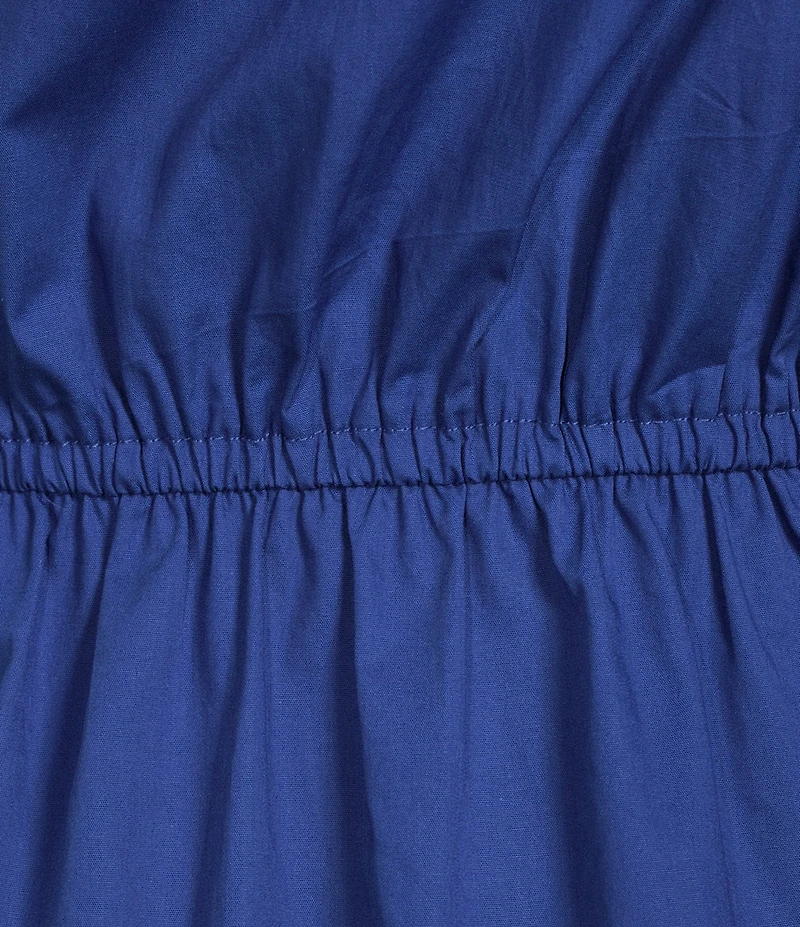 Sugarlips Alina Split V-Neck Ruffle Cap Sleeve Poplin Mini Shift Dress