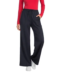 Sugarlips Athletic Shimmer Stripe Wide Leg Track Pants