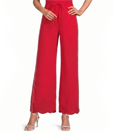 Sugarlips Britt Side Stripe Draw String Wide Leg Pants