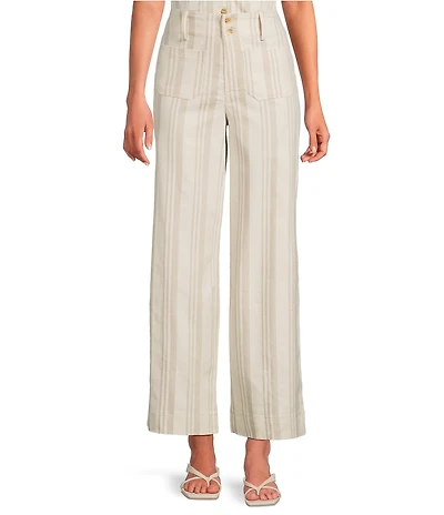 Sugarlips Coordinating Stripe Printed High Rise Wide Leg Pants