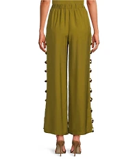 Sugarlips Devana High-Rise Wide Leg Side Cut Out Coordinating Linen Pants