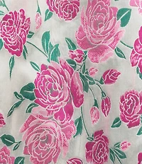 Sugarlips Dionne Floral Jacquard Miley Bow One Shoulder Sleeveless Midi Dress