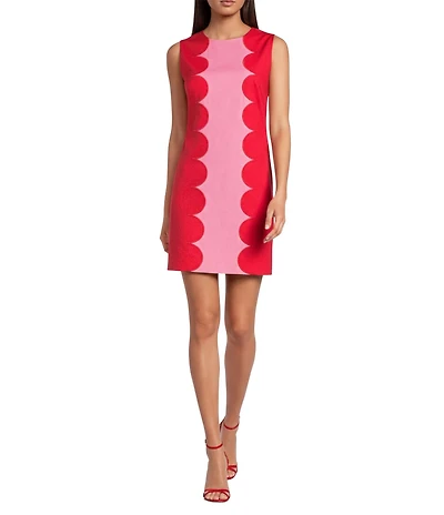 Sugarlips Elliana Color Block Crew Neck Sleeveless Mini Shift Dress