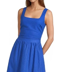 Sugarlips Epsie Square Neck Sleeveless Smocked Coordinating Crop Top