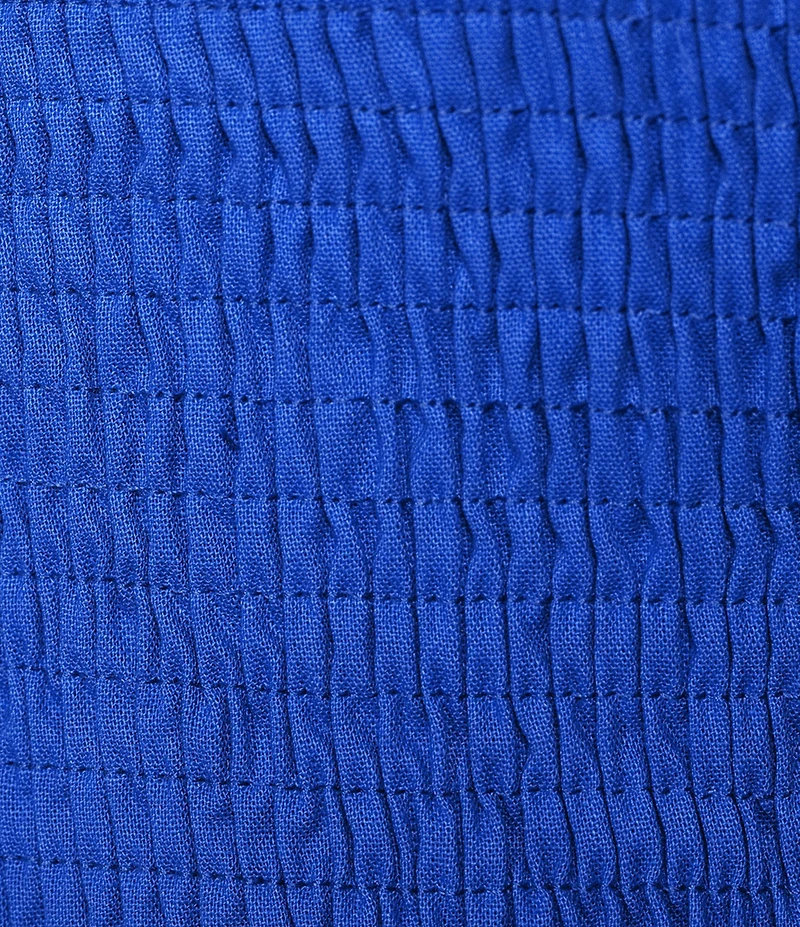 Sugarlips Epsie Square Neck Sleeveless Smocked Coordinating Crop Top