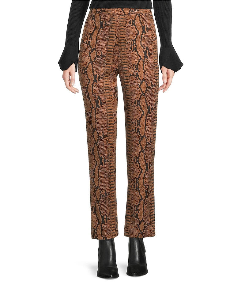 Sugarlips Faux Suede Snake Print High Waist Pants