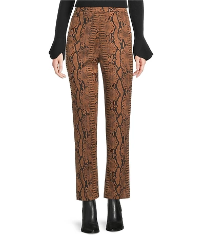 Sugarlips Faux Suede Snake Print High Waist Pants