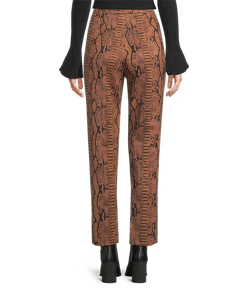 Sugarlips Faux Suede Snake Print High Waist Pants