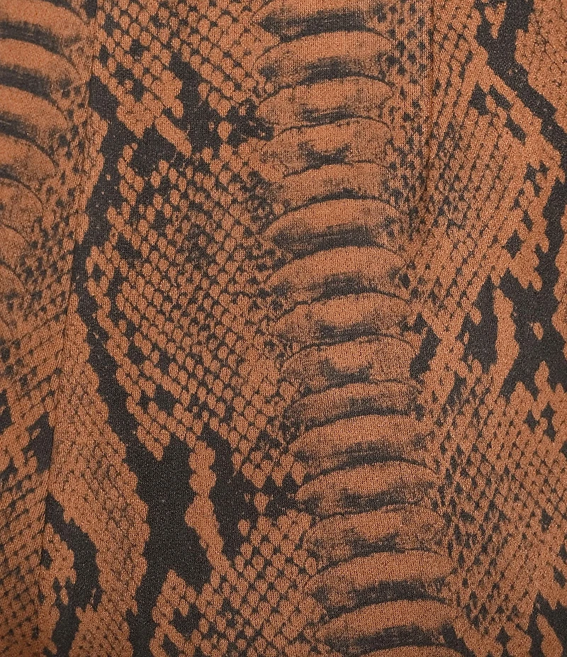 Sugarlips Faux Suede Snake Print High Waist Pants