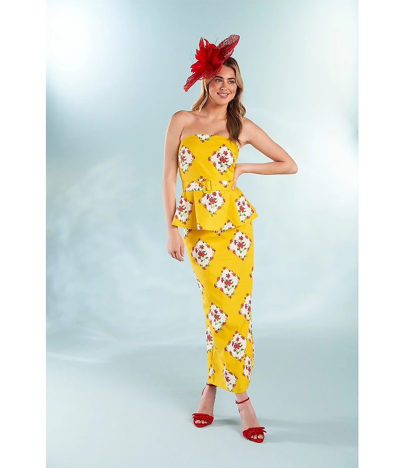 Sugarlips Coordinating Floral Print High Waisted Maxi Pencil Skirt