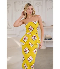 Sugarlips Coordinating Floral Print High Waisted Maxi Pencil Skirt