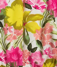 Sugarlips Floral Print Kery V-Neck Long Sleeve Tiered Mini Dress