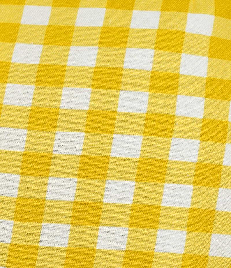 Sugarlips Gingham Ciendra High Waist Coordinating Linen Mini Skirt