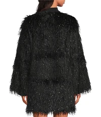 Sugarlips Himari Coordinating Crew Neck Long Sleeve Metallic Fringe Jacket