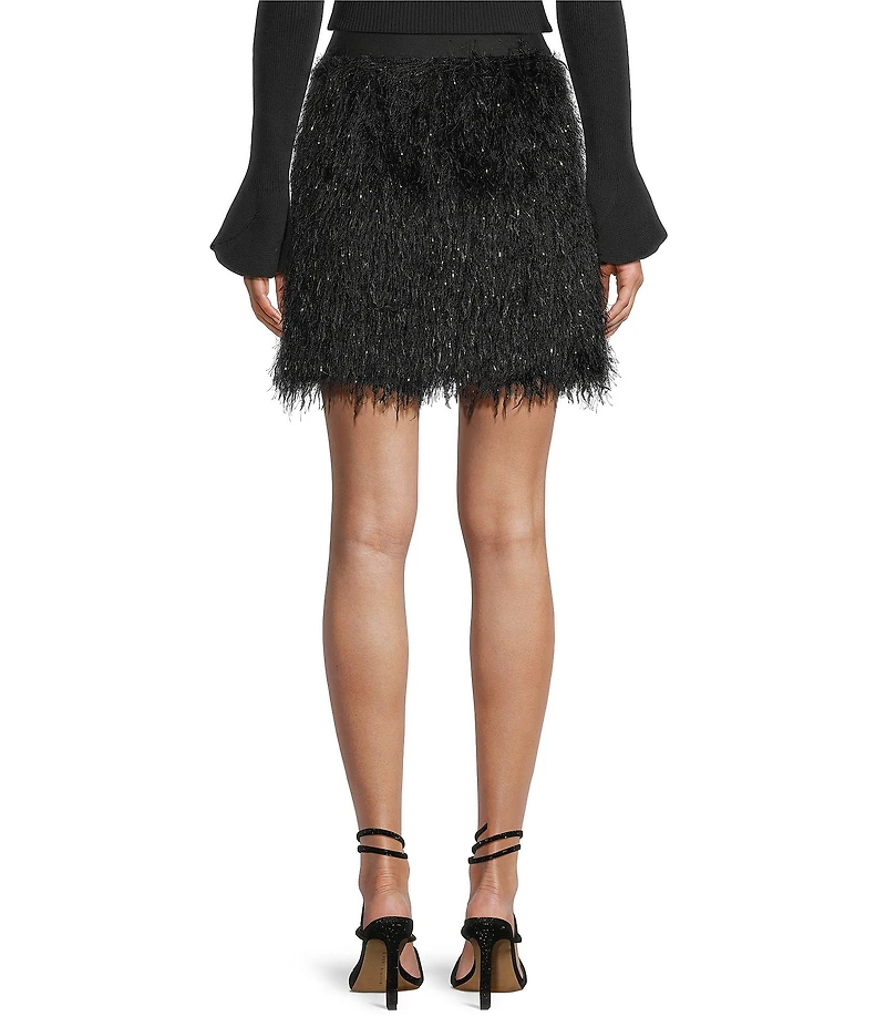 Sugarlips Himari Coordinating Metallic High Waisted Fringe Mini Skirt