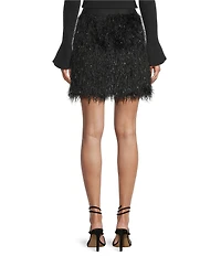 Sugarlips Himari Coordinating Metallic High Waisted Fringe Mini Skirt