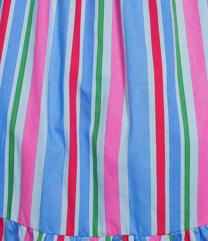 Sugarlips Jaimie Striped Lindsy Square Neck Sleeveless Smocked A-Line Maxi Dress