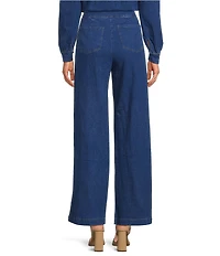 Sugarlips Jamie Stretch Denim Emi High Waist Wide Leg Sailor Coordinating Pants
