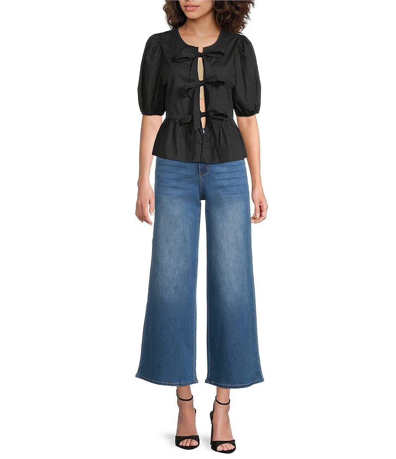 Sugarlips Jeanie Stretch Denim High Waist Wide Leg Jeans