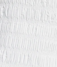 Sugarlips Jennie Split V-Neck Cap Sleeve Smocked Top