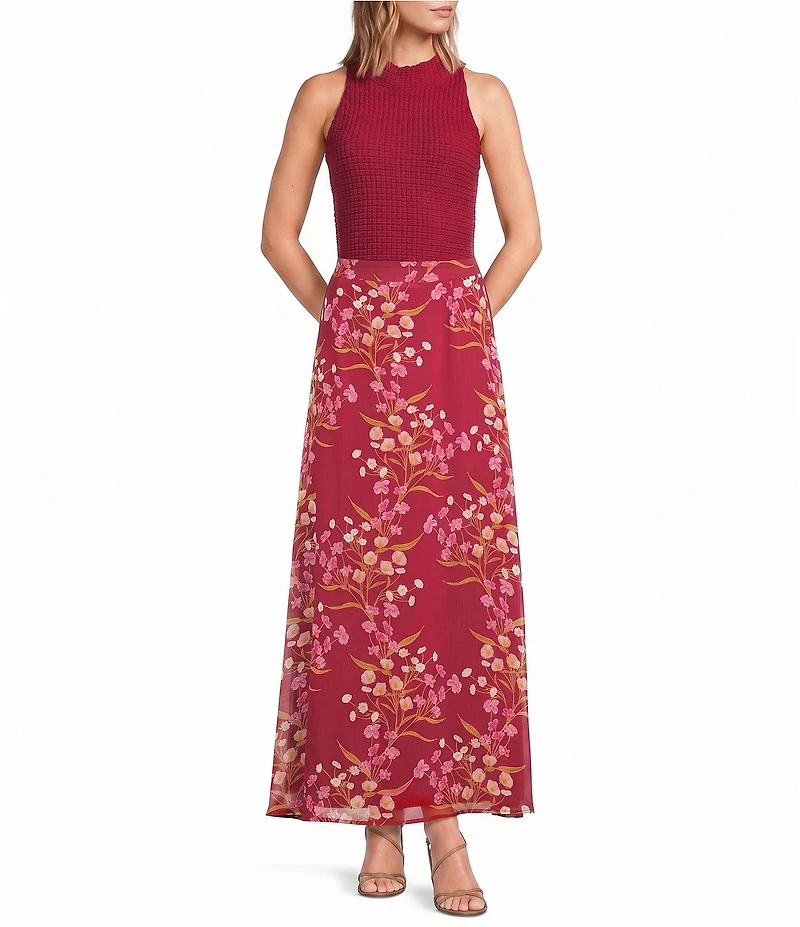 Sugarlips Junise Floral Print High Rise Maxi Skirt