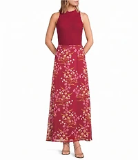 Sugarlips Junise Floral Print High Rise Maxi Skirt