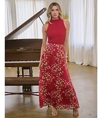Sugarlips Junise Floral Print High Rise Maxi Skirt