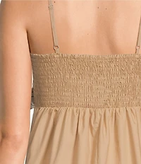 Sugarlips Kalani 3D Floral Embroidery Square Neck Sleeveless Pleated Maxi Dress