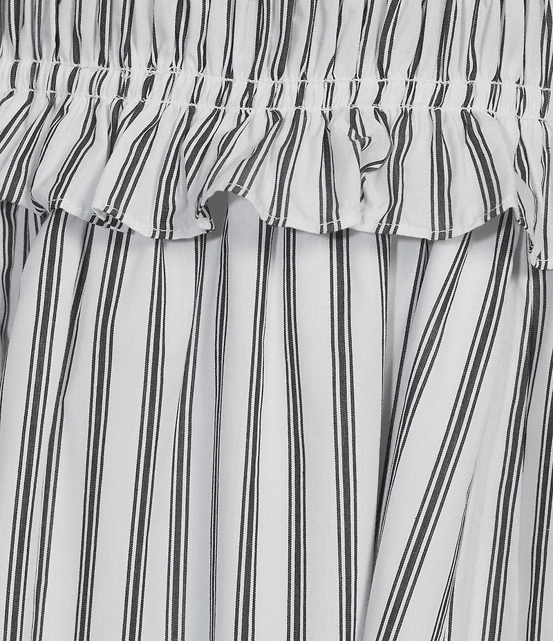 Sugarlips Kolin Striped Print Halter Neck Sleeveless Smocked Midi Dress