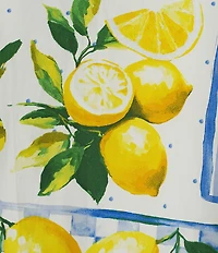 Sugarlips Lemon Lex Printed Split Collar Sleeveless Shift Mini Dress