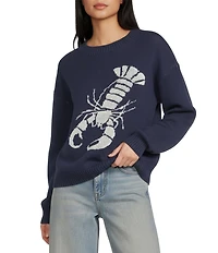 Sugarlips Lobster Graphic Crew Neck Long Sleeve Sweater