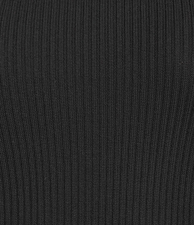 Sugarlips Malvern Bay Ribbed Knit Mock Neck Long Sleeve Flared Tulip Cuff Sweater