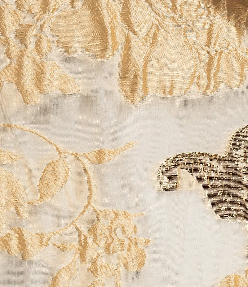 Sugarlips Mimy Floral Dime Organza Mockneck Maxi Dress