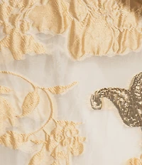 Sugarlips Mimy Floral Dime Organza Mockneck Maxi Dress