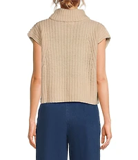 Sugarlips Monica Turtleneck Sleeveless Cropped Sweater