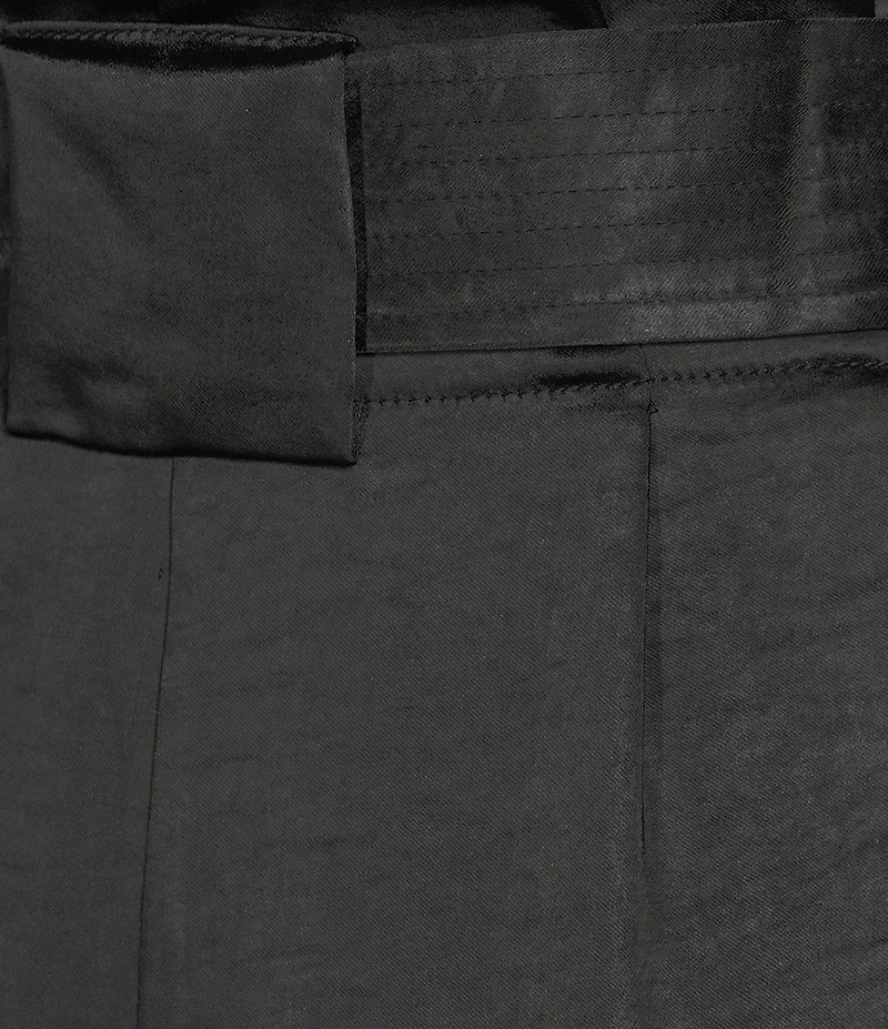 Sugarlips Nyssa Cole Satin High Waist Wide Leg Belted Pants