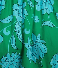Sugarlips Palmer Floral Print V-Neck Short Sleeve Tiered Poplin Maxi Dress