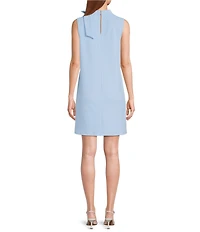 Sugarlips Pamelda Rhinestone Bow Mock Neck Sleeveless Mini Dress