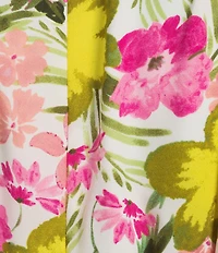 Sugarlips Petite Size Floral Print Kery V-Neck Long Sleeve Tiered Mini Dress