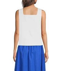 Sugarlips Petite Size Sailboat Square Neck Sleeveless Tank Top