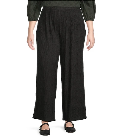 Sugarlips Pleated Elastic Waist Wide Leg Pants