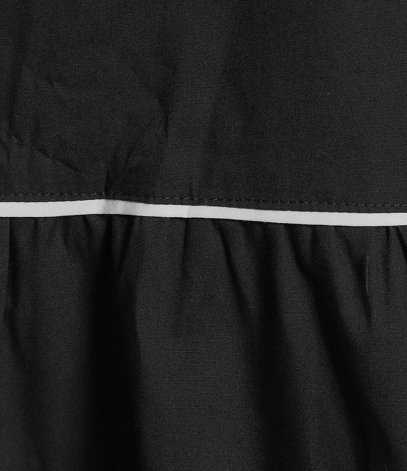 Sugarlips Plus Size Candace Puffed Short Sleeve Tiered Poplin Minidress